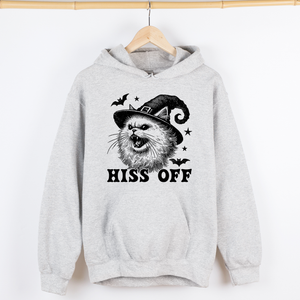 Hiss Off Cat Halloween Witch Vintage Edition Boldly Spooky Collector's Favorite Graphic Hoodie — view 1