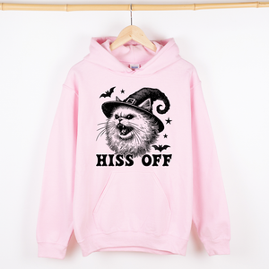 Hiss Off Cat Halloween Witch Vintage Edition Boldly Spooky Collector's Favorite Graphic Hoodie — view 3