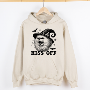 Hiss Off Cat Halloween Witch Vintage Edition Boldly Spooky Collector's Favorite Graphic Hoodie — view 2