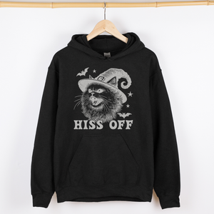 Hiss Off Cat Halloween Witch Vintage Edition Boldly Spooky Collector's Favorite Graphic Hoodie — view 5