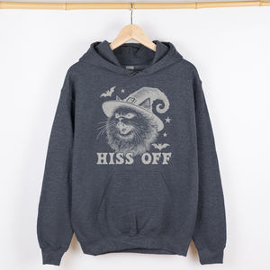 Hiss Off Cat Halloween Witch Vintage Edition Boldly Spooky Collector's Favorite Graphic Hoodie — view 6