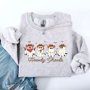 Howdy Ghouls, Cowboy Ghosts, Western, Halloween Sweatshirt — view 3