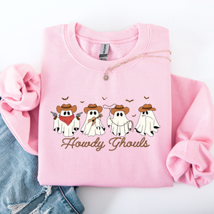 Howdy Ghouls, Cowboy Ghosts, Western, Halloween Sweatshirt — view 5