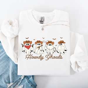 Howdy Ghouls, Cowboy Ghosts, Western, Halloween Sweatshirt — view 7