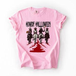 Howdy Halloween, Cowgirls, Western, Spooky Limited Edition Collection Comfort Colors Tee — view 1