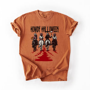 Howdy Halloween, Cowgirls, Western, Spooky Limited Edition Collection Comfort Colors Tee — view 4