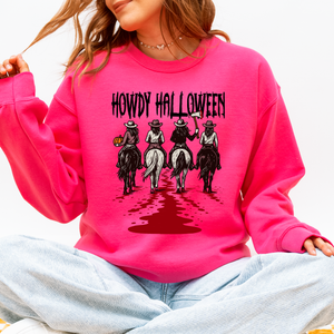 Howdy Halloween Cowgirls Western Spooky Vintage Inspired Parade Edition Sweatshirt — view 4