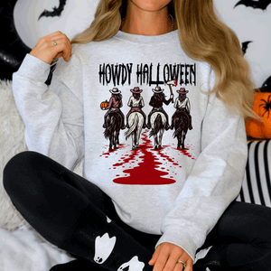 Howdy Halloween Cowgirls Western Spooky Vintage Inspired Parade Edition Sweatshirt — view 2