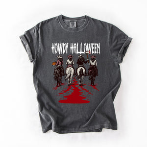 Howdy Halloween, Cowgirls, Western, Spooky Limited Edition Collection Comfort Colors Tee — view 3