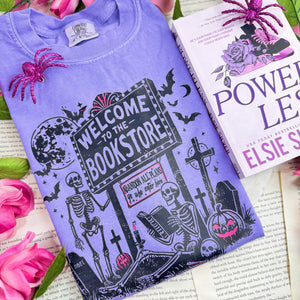 Welcome To The Bookstore Comfort Colors Heavyweight Shirt | Halloween Bookworm Tee — view 11