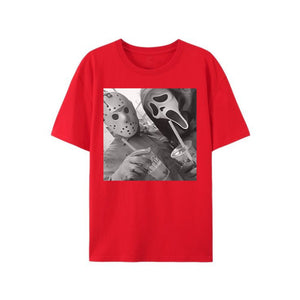 JASON & GHOSTFACE T-Shirt - Y2K 90s Graphic, Funny Halloween Tee, Unisex Horror Movie Shirt for Him & Her — view 1