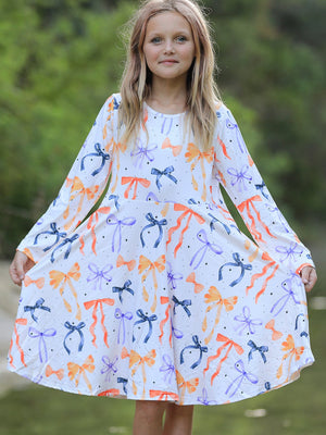 Halloween Bow Spring and Summer Girls Dress — view 1