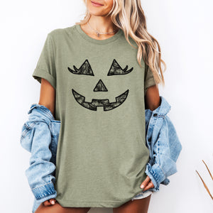 Jack-O-Lantern Coquette Faux Lace Halloween Western Cowgirl Glam Style Graphic Tee — view 4