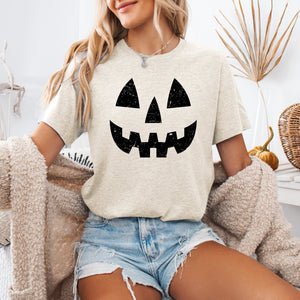 Jack-O-Lantern Cute Halloween Pumpkin Face With Friendly Smile And Spooky Charm Graphic Tee — view 3