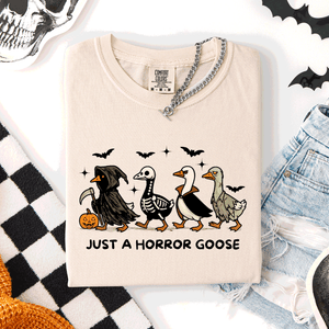 Just A Horror Goose Halloween Spooky Cute Edition Exclusive Limited Comfort Colors Tee — view 4