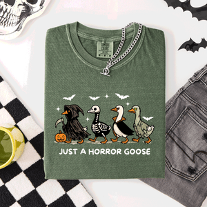 Just A Horror Goose Halloween Spooky Cute Edition Exclusive Limited Comfort Colors Tee — view 2