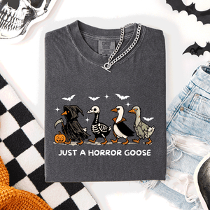 Just A Horror Goose Halloween Spooky Cute Edition Exclusive Limited Comfort Colors Tee — view 3
