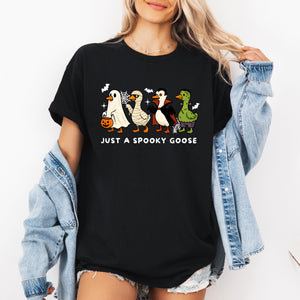 Just A Spooky Goose Dracula Vampire Ghost Mummy Halloween Character Edition Graphic Tee — view 4