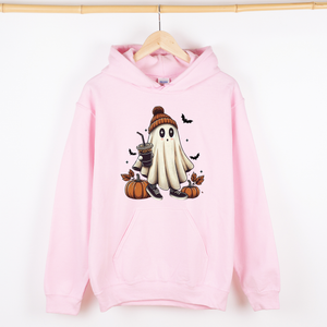 Coffee Lover Ghost Western Witch Aesthetic Halloween Meme Vintage Graphic Hoodie — view 5