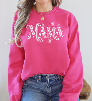 Mama Lace Spiders Halloween Ghost Checkered Retro Vintage Spooky Costume Fall Sweatshirt — view 3
