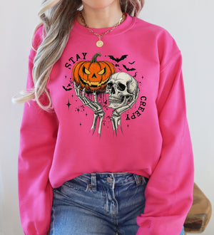 What If The Anxious Skeleton Ghost Western Vintage Halloween Spooky Graphic Sweatshirt — view 6