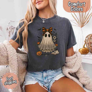 Lace Ghost Comfort Colors Halloween Shirt – Women’s Spooky Tee — view 15