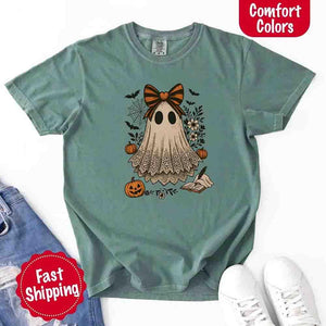 Lace Ghost Comfort Colors Halloween Shirt – Women’s Spooky Tee — view 18