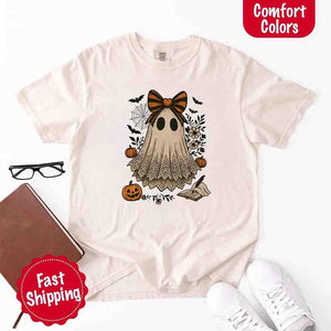 Lace Ghost Comfort Colors Halloween Shirt – Women’s Spooky Tee — view 22