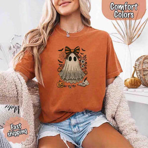 Lace Ghost Comfort Colors Halloween Shirt – Women’s Spooky Tee — view 19