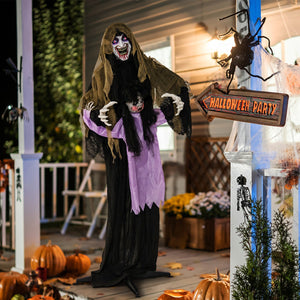 Lighted and Animated Halloween Decoration Outdoor Vampire with LED for Yard Lawn — view 2