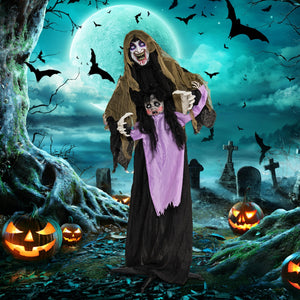 Lighted and Animated Halloween Decoration Outdoor Vampire with LED for Yard Lawn — view 7