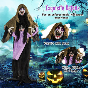 Lighted and Animated Halloween Decoration Outdoor Vampire with LED for Yard Lawn — view 8