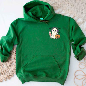 Little Ghost Iced Coffee Hoodie – Cute Halloween Ghost Hoodie — view 9