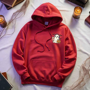 Little Ghost Iced Coffee Hoodie – Cute Halloween Ghost Hoodie — view 2