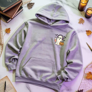 Little Ghost Iced Coffee Hoodie – Cute Halloween Ghost Hoodie — view 3