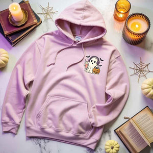 Little Ghost Iced Coffee Hoodie – Cute Halloween Ghost Hoodie — view 5
