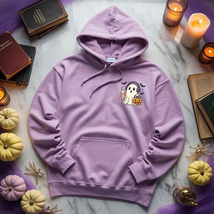Little Ghost Iced Coffee Hoodie – Cute Halloween Ghost Hoodie — view 6