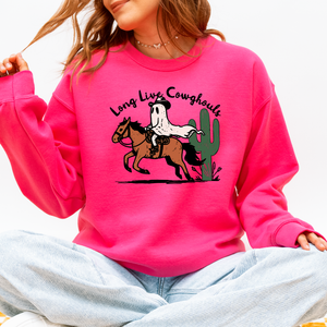 Long Live Cowghouls And Cowgirls Western Halloween Spooky Spirit Vibe Sweatshirt — view 7