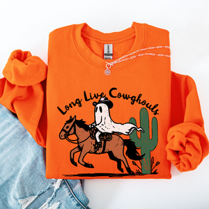 Long Live Cowghouls And Cowgirls Western Halloween Spooky Spirit Vibe Sweatshirt — view 6