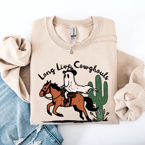 Long Live Cowghouls And Cowgirls Western Halloween Spooky Spirit Vibe Sweatshirt — view 1