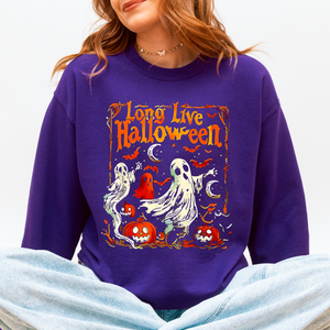 Long Live Halloween Pumpkin Classic Vintage Ghosts Spooky Season Limited Edition Sweatshirt — view 5