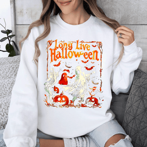 Long Live Halloween Pumpkin Classic Vintage Ghosts Spooky Season Limited Edition Sweatshirt — view 7