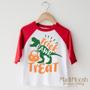 Trick Rawr Treat Shirt - Dinosaur Halloween Shirt — view 3