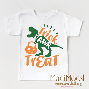 Trick Rawr Treat Shirt - Dinosaur Halloween Shirt — view 2