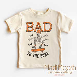 Bad To The Bone Skater Shirt - Halloween Shirt — view 1