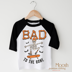 Bad To The Bone Skater Shirt - Halloween Shirt — view 4