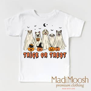 Trick Or Treat Dog Ghost Shirt - Halloween Shirt — view 2