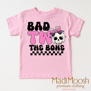 Bad Two The Bone Birthday Shirt - Halloween Shirt — view 2