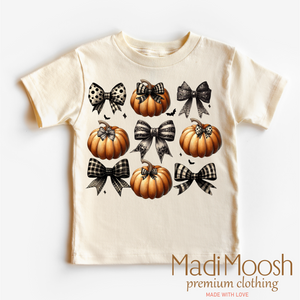 Pumpkin And Bows Fall Shirt - Halloween Tee — view 1