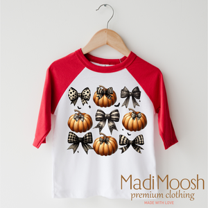 Pumpkin And Bows Fall Shirt - Halloween Tee — view 3
